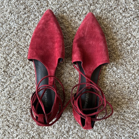 Jeffrey Campbell, red strappy flat - Picture 3 of 7